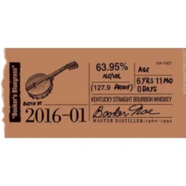Bookers 2016-01 Booker's Bluegrass Kentucky Bourbon