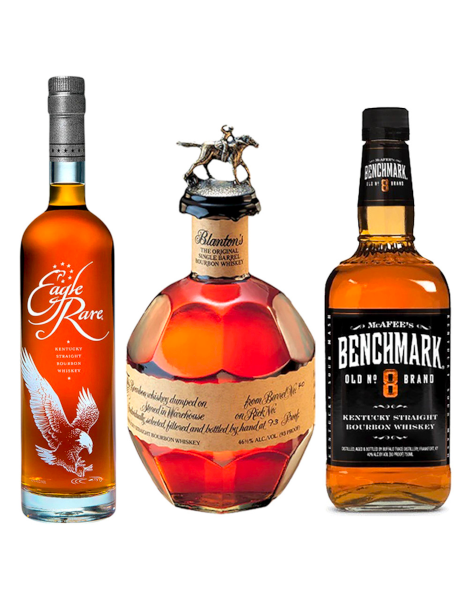 Eagle Rare 10 Year, Blanton's Single Barrel, Benchmark 8 Year Bourbon Bundle