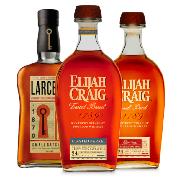 Elijah Craig Toasted Barrel, Elijah Craig Small Batch & Larceny Small Batch Bundle