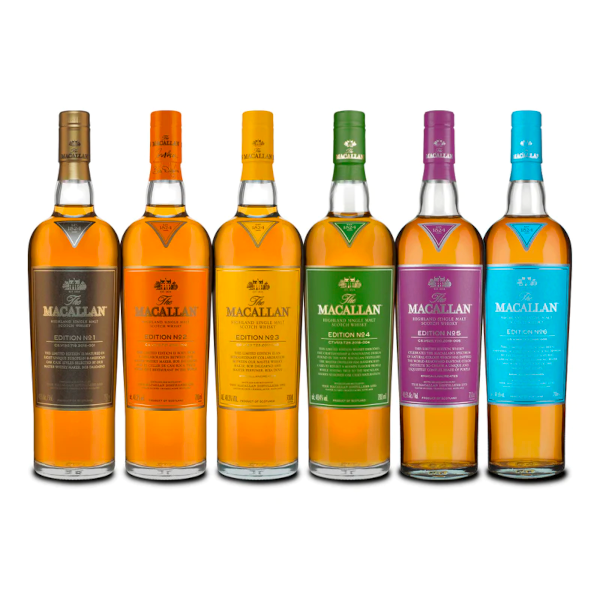 The Macallan Edition Series Complete Set No.1 - No.6