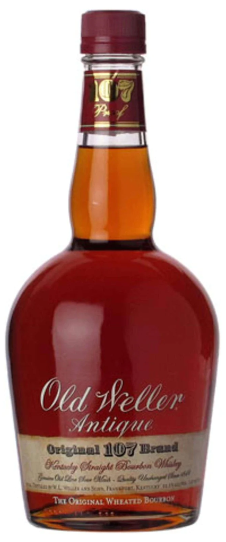 Old Weller Antique Original 107 Bourbon Old Squat Bottle