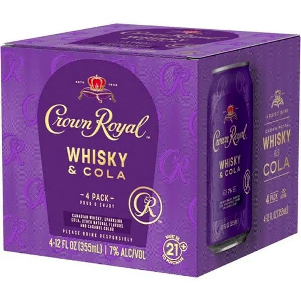 Crown Royal Whiskey & Cola 4pk Cans