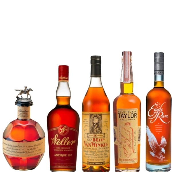 Old Rip Van Winkle 10 Year, Blanton's Single Barrel, Weller 107 Antique, E.H. Taylor Small Batch, Eagle Rare Bundle