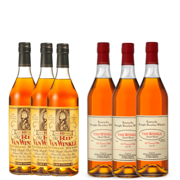 Pappy Van Winkle 10 & 12 Year "Lot B" 6 Pack Bundle
