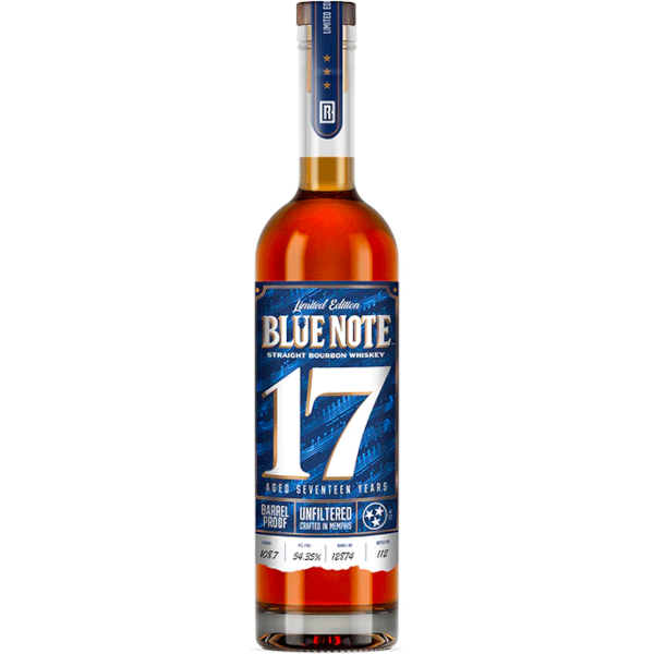 Blue Note 17 Year Old Barrel Proof Tennessee Bourbon Whiskey
