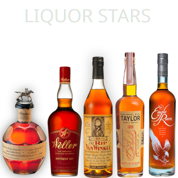 Old Rip Van Winkle 10 Year, Blanton's Single Barrel, Weller 107 Antique, E.H. Taylor Small Batch, Eagle Rare Bundle