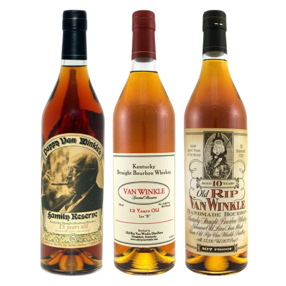 Pappy Van Winkle's 10 Year & 12 Year Lot B & 15 Year Bundle