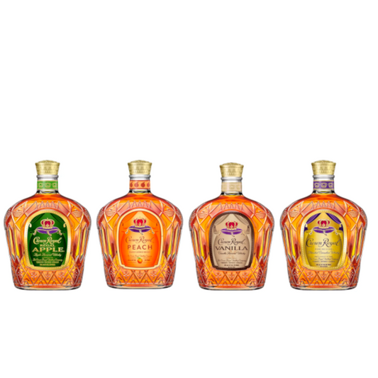 Crown Royal Apple, Peach, Vanilla & Deluxe Bundle