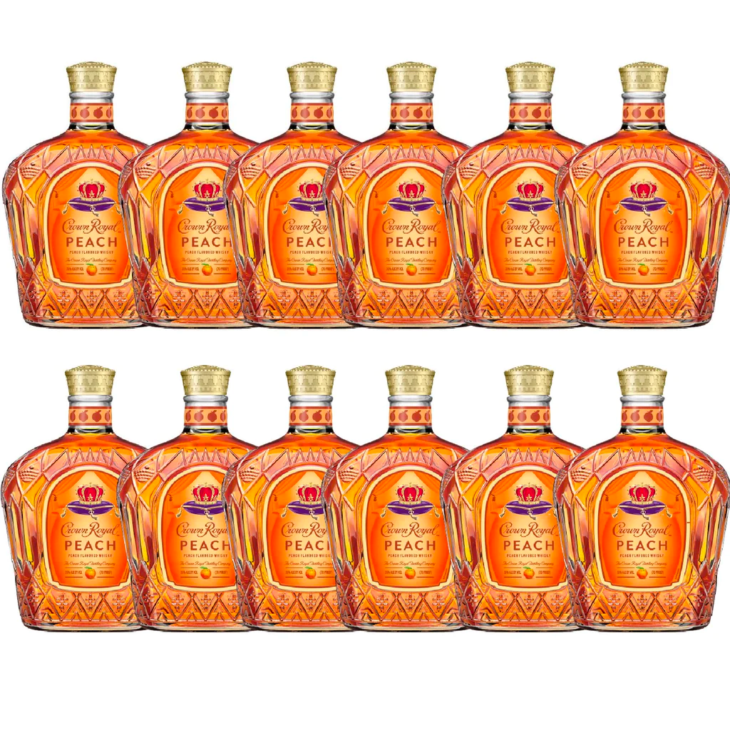 Crown Royal Peach Whiskey Limited Edition W/ Box Case Deal 12 Pack