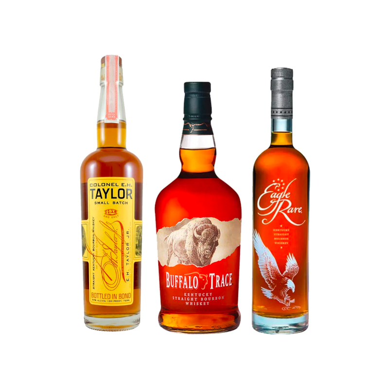 E.H. TAYLOR SMALL BATCH, EAGLE RARE, & BUFFALO TRACE BUNDLE