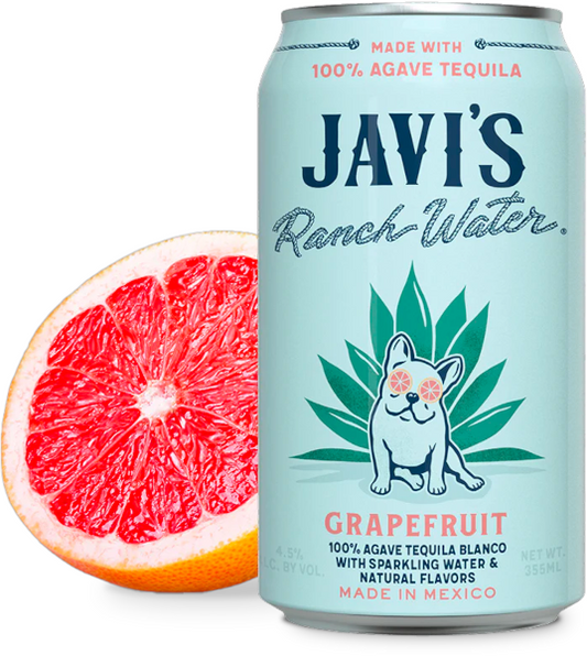 Javi's Ranch Water Grapefruit Tequila Seltzer 4pk