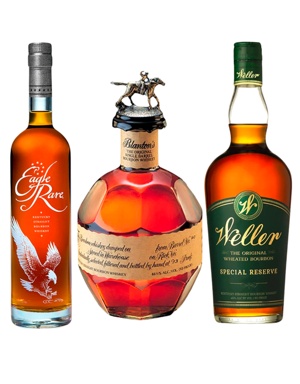 Weller Special Reserve & Blanton's Original Single Barrel Bourbon & Eagle Rare Bourbon Bundle