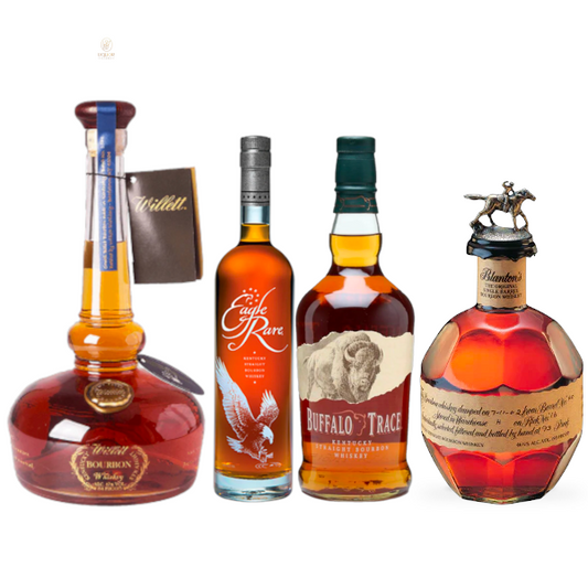 Willett Pot Still, Eagle Rare, Buffalo Trace, & Blanton's Bourbon Bundle