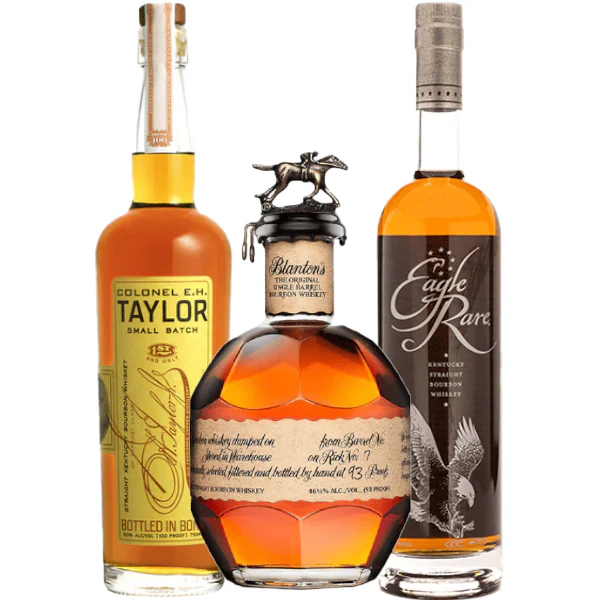 Blanton's Single Barrel, Colonel E.H Taylor Small Batch and Eagle Rare Bourbon Bundle