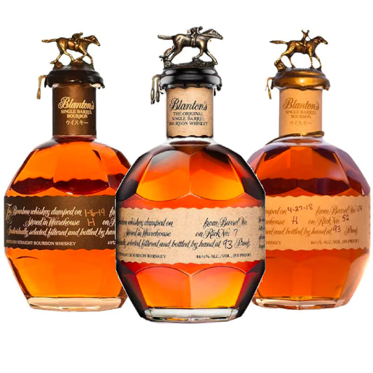 Blanton's Original Single Barrel Bourbon with Black & Red Label Special Editions Bundle
