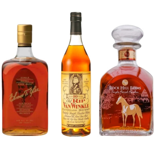Elmer T. Lee, Old Rip Van Winkle 10 Year, & Rock Hill Farms Single Barrel Bourbon Bundle