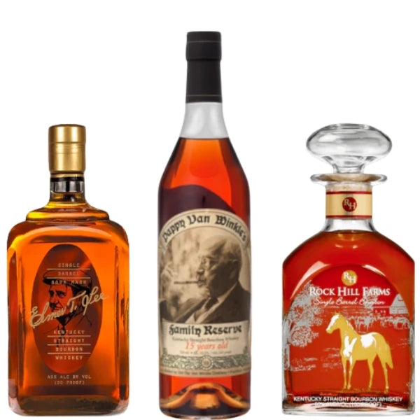 Pappy Van Winkle 15 Year, Elmer T. Lee Single Barrel, & Rock Hill Farms Bundle