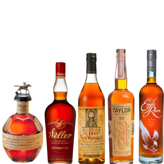 Old Rip Van Winkle 10 Year, Blanton's Single Barrel, Weller 107 Antique, E.H. Taylor Small Batch, Eagle Rare Bundle