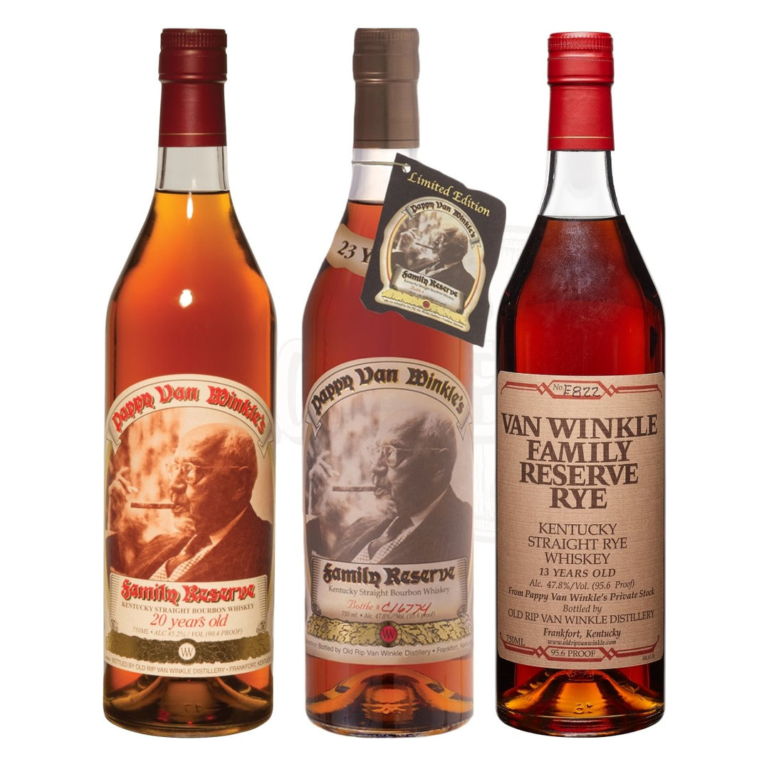 Pappy Van Winkle's Family Reserve Rye & 20 Year & 23 Year Bundle