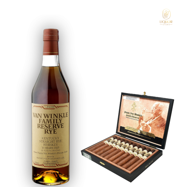 Van Winkle Reserve Rye 13 Year & Pappy Van Winkle Robusto Cigar 10 Case Bundle