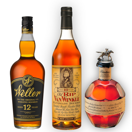 Old Rip Van Winkle 10 Year, Weller 12 Year, Blanton's Single Barrel Bourbon Bundle