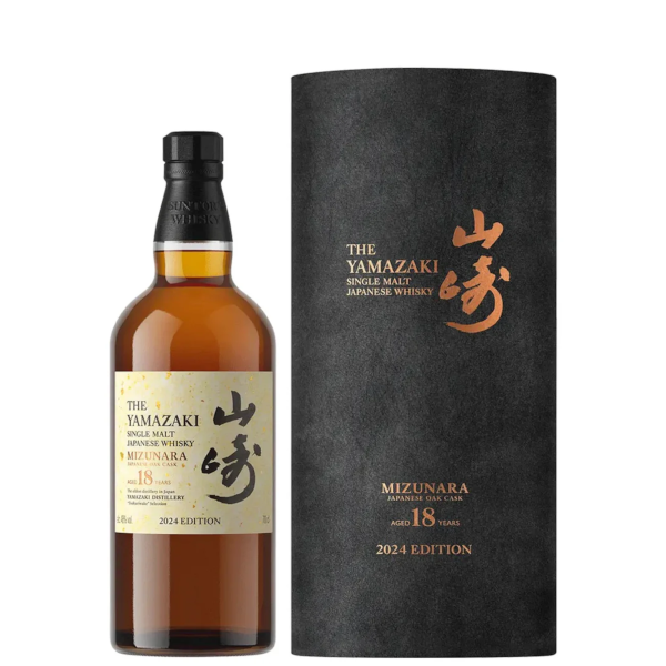 Yamazaki 18 Year Mizunara Oak Cask Single Malt Japanese Whisky 2024 Edition