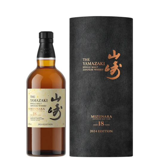 Yamazaki 18 Year Mizunara Oak Cask Single Malt Japanese Whisky 2024 Edition