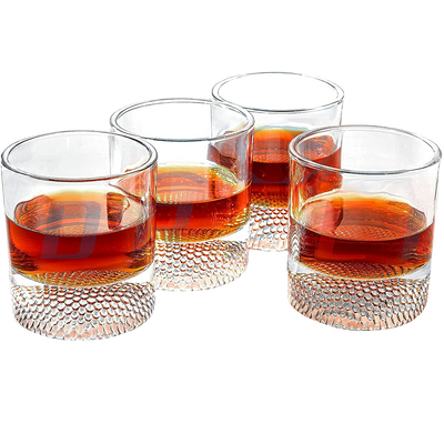 Liquor Lux Golf Ball Whiskey Glasses Set of 4-8oz Golf Gifts - Unique Whiskey Golf Glasses Set - Golf Gifts For Men & Women - Gifts for Golfers Golf Accessories Golf Ball Glasses (4 pack)