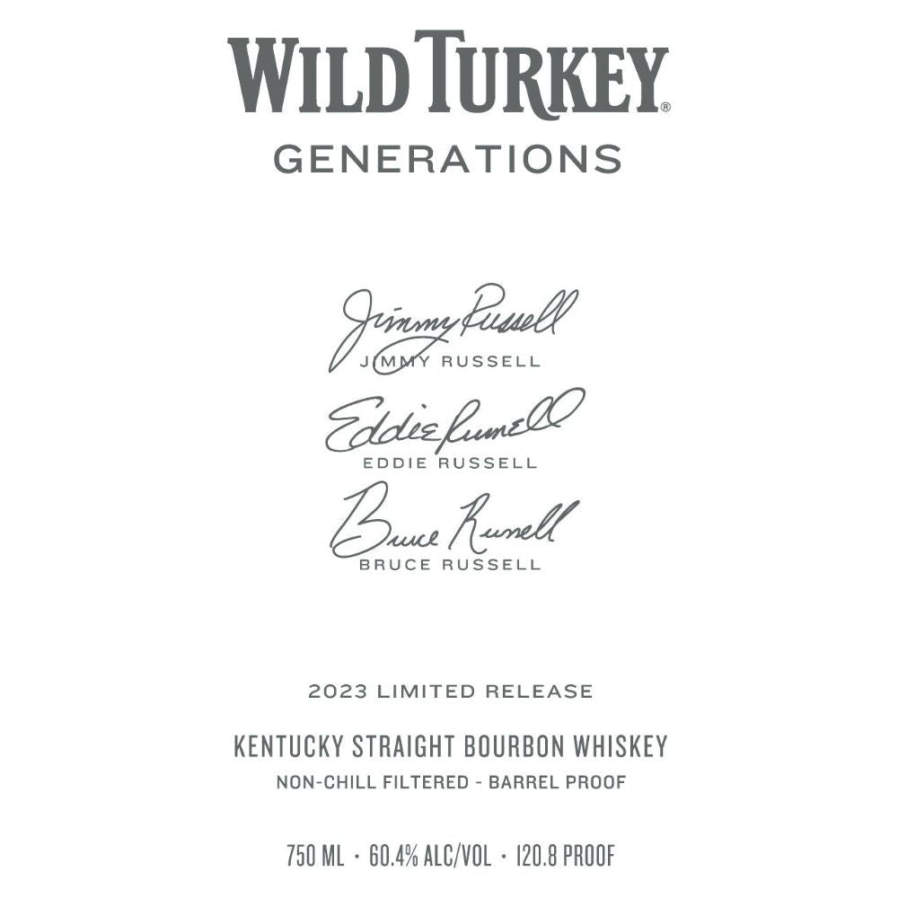 Wild Turkey Generations Kentucky Straight Bourbon 2023 Release