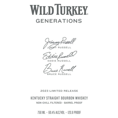 Wild Turkey Generations Kentucky Straight Bourbon 2023 Release