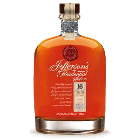 Jefferson's Presidential Select 16 Year Old Twin Oak Straight Bourbon