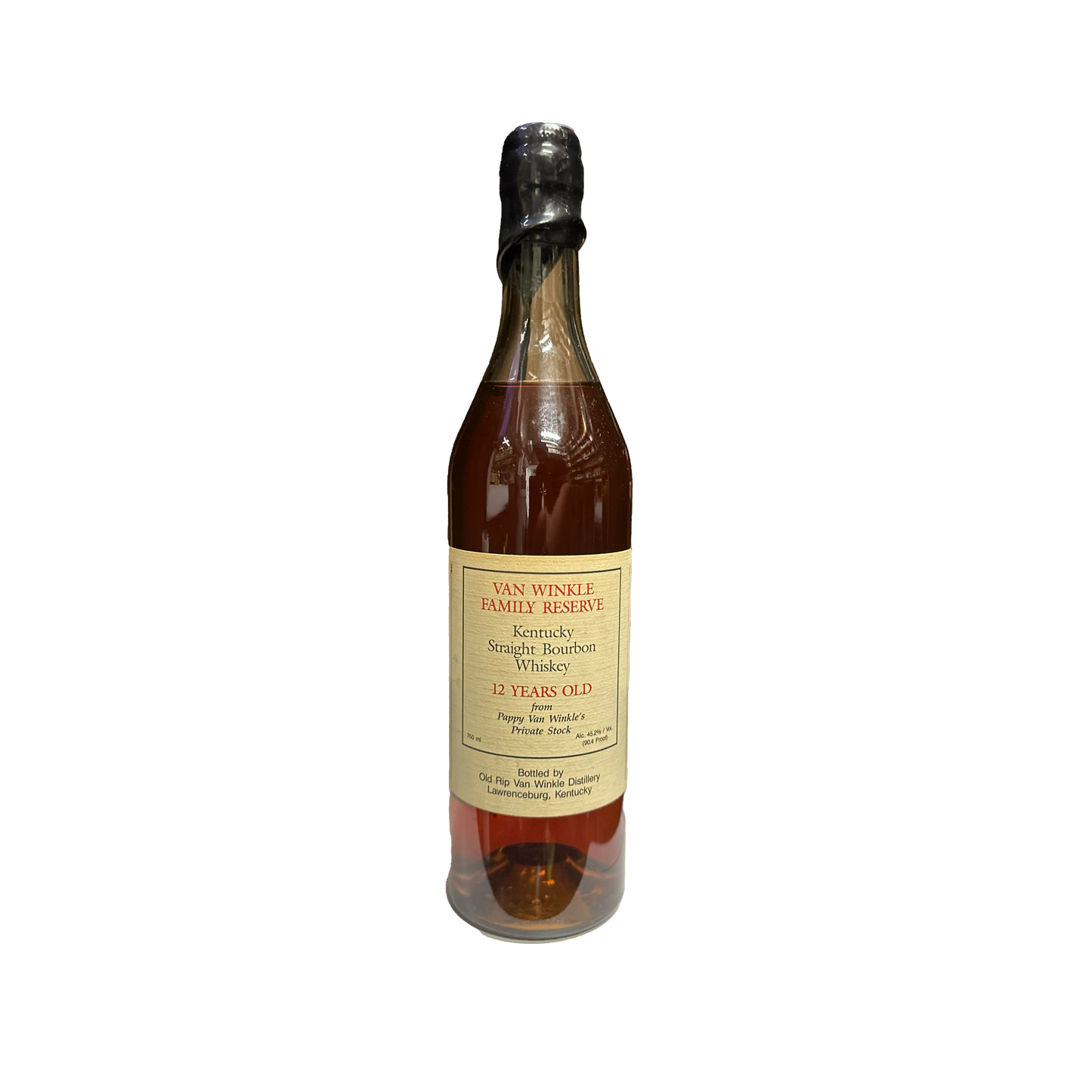 Van Winkle Family Reserve 12 Years Old from Pappy Van Winkle's Private Stock Wax Top