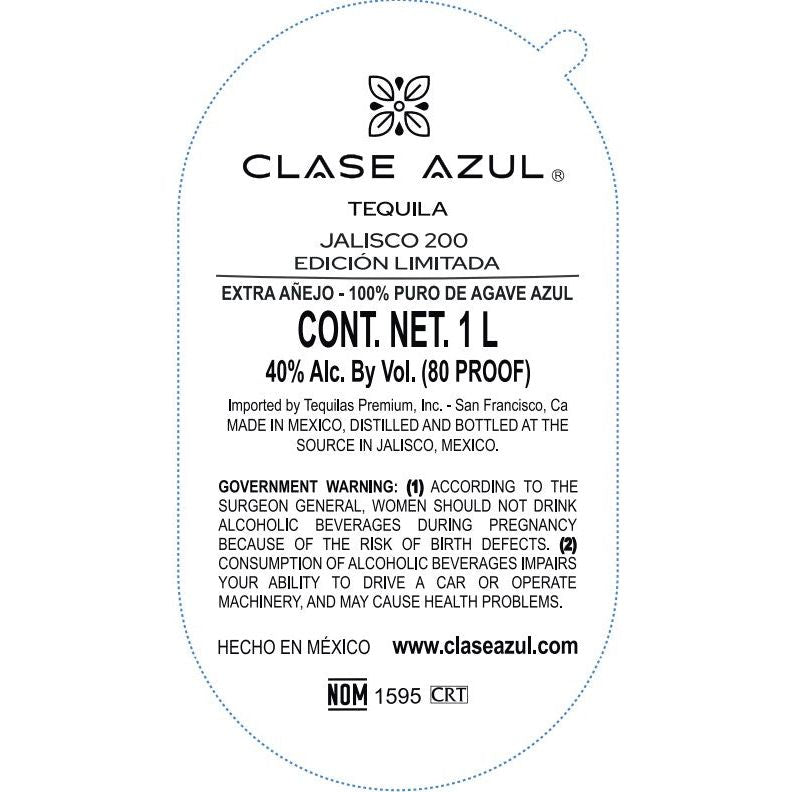 Clase Azul Jalisco 200 Limited Edition Extra Anejo Tequila 1L