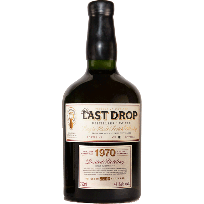 The Last Drop Distillers Limited Bottling 1970 Glenrothes Cask #10586 Single Malt Scotch Whisky